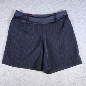 Lululemon Pinstripe Athletic Shorts Black White Built-in Pink Liner Women Size 6